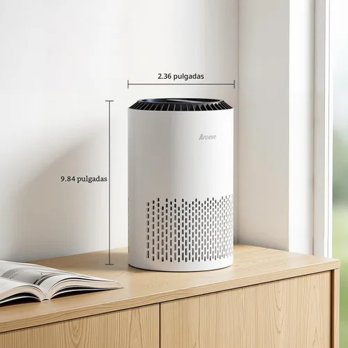 Miniatura 8 de AROEVE Purificadores de aire para dormitorio y hogar, filtro de 3 capas para humo, polen, alergias, caspa de mascotas, olor, modo de sueño para un