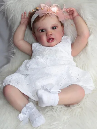 Miniatura 5 de Anano Muñecas Reborn de bebé niña de 24 pulgadas 24.4 in Reborn bebé realista muñeca bebé niño bebé recién nacido muñeca recién nacido bebé recién