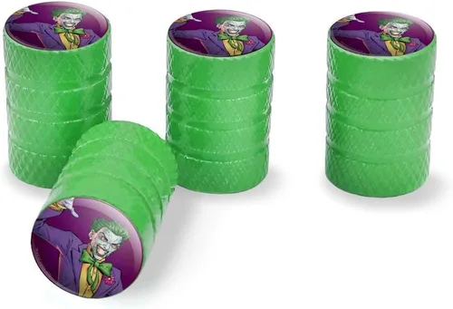 Miniatura 14 de GRAPHICS & MORE Batman Joker Carácter Llanta Llanta Llanta Aluminio Válvula Stem Caps