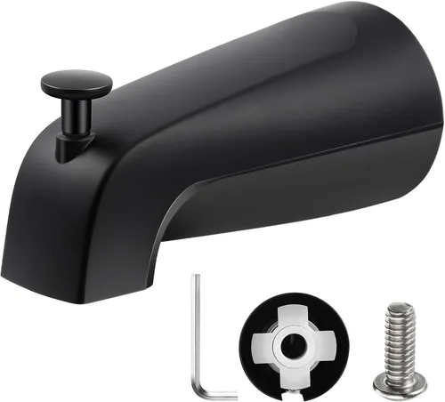 Miniatura 9 de Enhon Boquilla deslizante para bañera con desviador, compatible con la norma estadounidense 8888026.002, grifo de bañera de baño, se adapta a 1/2