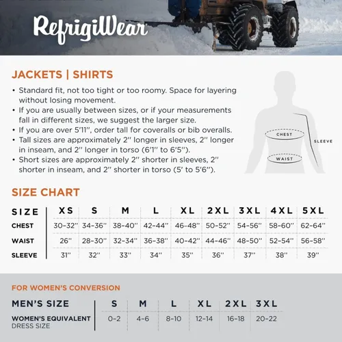 Miniatura 6 de RefrigiWear Chaqueta de desgaste más fresco, ropa de trabajo aislada, clasificación de comodidad de 10F