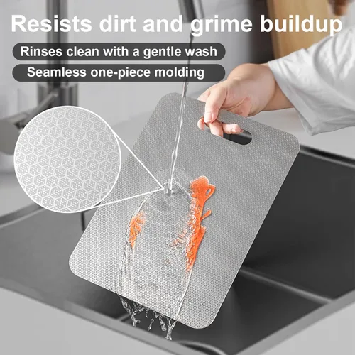 Miniatura 4 de Tabla de cortar de acero inoxidable, tabla de cortar no tóxica para cocina, diseño de textura que reduce las marcas de cuchillos, superficie