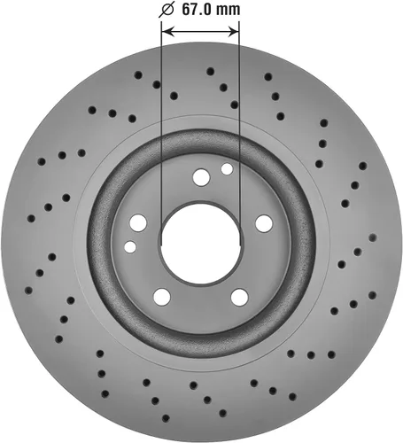 Miniatura 5 de Goodyear Frenos 213182GY Rotor de freno delantero con revestimiento antiox premium para Mercedes-Benz C230 07-03, C320 05-03, CLK350 09-06, SLK300
