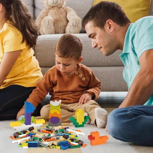 Miniatura 8 de HUIZDQ 1500 piezas de ladrillos de construcción, bloques pequeños clásicos a granel, juego de ladrillos clásicos bloques de construcción básicos