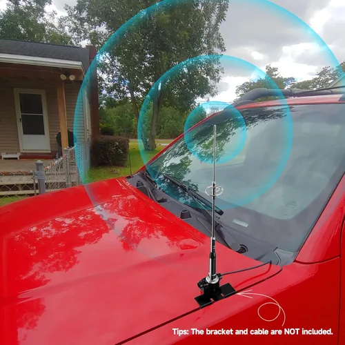 Miniatura 4 de Bingfu Antena de alta ganancia para radio de jamón móvil para vehículos, VHF UHF de doble banda 136-174MHz 400-470MHz, antenas antioxidantes