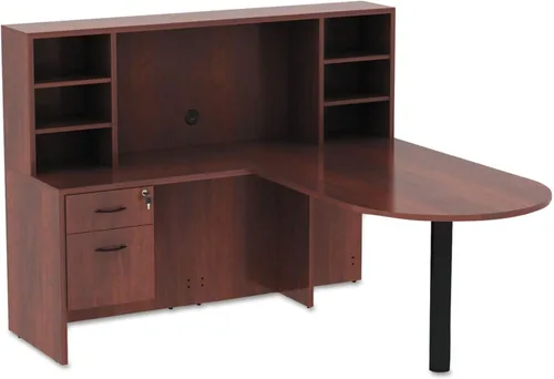 Miniatura 5 de Alera ALE Valencia Series D - Escritorio superior, 71 pulgadas de ancho x 35 1/2 pulgadas de profundidad x 29 5/8 horas, cereza mediana Cereza