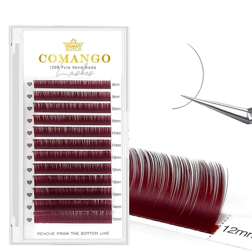 Miniatura 18 de CoMango Easy Fan - Extensiones de pestañas rizadas C/D de 0.05/0.003 in, pestañas de volumen que florecen automáticamente, color negro mate 2D-20D
