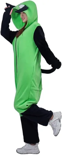 Miniatura 5 de Invader Cosplay Zim - Sudadera con capucha y cremallera para hombre, disfraz de Halloween