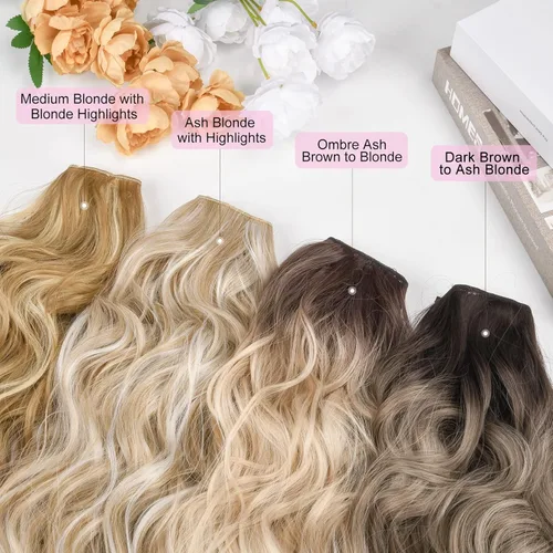 Miniatura 8 de REECHO Extensiones de cabello con alambre invisible con trama de encaje más delgada y suave