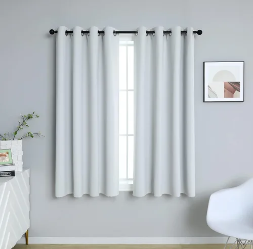 Miniatura 16 de INLINAS Cortinas opacas para dormitorio, aislamiento térmico, reducción de ruido, juego de 2 paneles de ahorro de energía, beige, 42 pulgadas