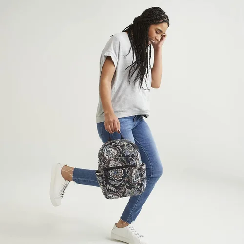 Miniatura 7 de Mochila pequeña de algodón para mujer, Medallón Tranquil - Algodón Reciclado