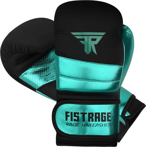 Miniatura 8 de FISTRAGE - Guantes de boxeo de cuero metálico para entrenamiento de artes marciales mixtas, Muay Thai, Kick Boxing, Sparring, bolsa pesada, guantes