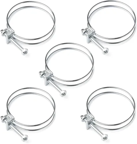 Miniatura 13 de POWERTEC 70127 Abrazadera de manguera de llave de 2-1/2 pulgadas, abrazaderas de manguera de acero inoxidable ajustables para colector de polvo