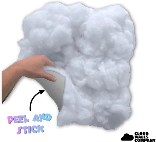 Miniatura 5 de Paneles de pared de nube esponjosa Juego de techo de nube LED - Paneles 3D para despegar y pegar 10 paneles - Paneles de pared acústicos