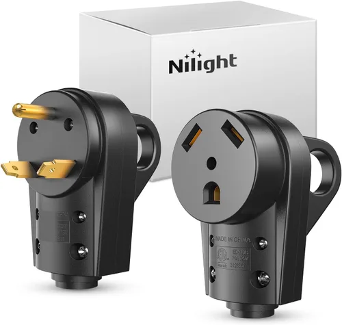 Miniatura 18 de Nilight Enchufe de repuesto para autocaravana de 50 amperios, 125/250 voltios, macho con mango ETL listado NEMA 14-50P para caravana, autocaravana