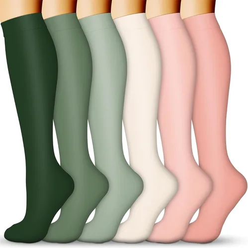 Miniatura 16 de Calcetines de compresión para mujeres y hombres 15-20 mmHg, mejores para uso médico, enfermería, para correr, atletismo, varices, viajes
