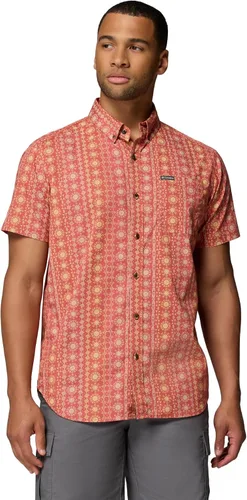 Miniatura 35 de Columbia - Camisa de manga corta para hombre Rapid Rivers con estampado, con cómodo elástico Colegial Navy Outback