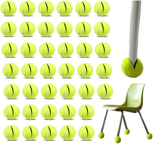 100 pelotas de tenis precortadas para sillas a granel. Soporte de reciclaje de pelotas de tenis de Estados Unidos sin fines de lucro: protectores de