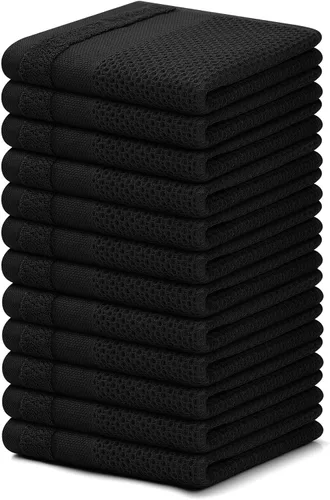 Miniatura 38 de Homaxy Paños de cocina 100% algodón, paquete de 8 – 12 x 12 pulgadas, tejido de gofre, muy suaves y absorbentes, paños de cocina de secado rápido