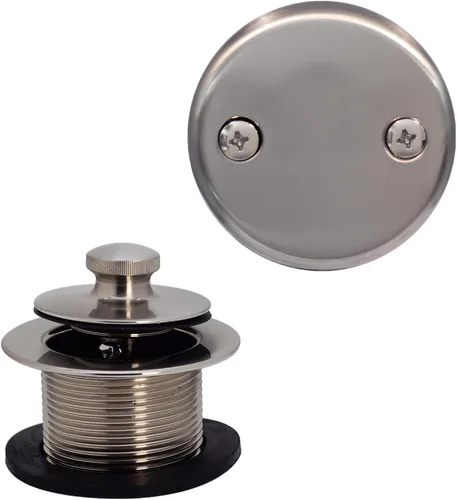 Miniatura 18 de Westbrass Twist & Close - Juego de molduras para bañera con placa frontal de desbordamiento de dos agujeros, negro mate, D94-2-62 Mate negro