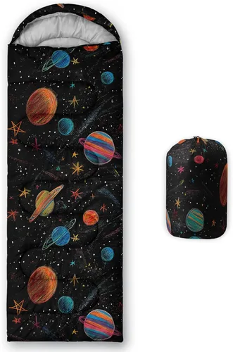 Miniatura 24 de Saco de dormir con estampado lneffble, sacos de dormir, saco de dormir para acampar al aire libre, adecuado para niños, portátil para niños y niñas