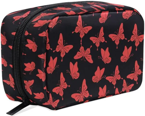 Miniatura 19 de MNSRUU Pequeña bolsa de cosméticos para niñas y mujeres, de viaje, con estampado de leopardo colorido, organizador de artículos de tocador