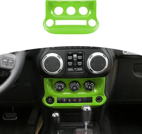 Miniatura 15 de RT-TCZ Para Jeep JK Negro Dash Console A/C Controles Cubierta Trim Panel para Jeep Wrangler JK JKU 2011-2017 ABS Interior Accesorios 1pc