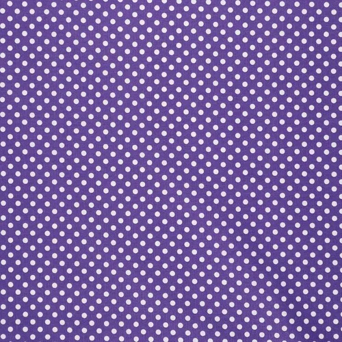 Mook Fabrics Lunares de algodón, corte morado por yarda