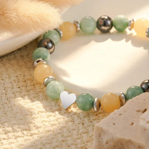 Miniatura 3 de HGDEER 13161821304050607080 Birthday Gifts for Girls Women, Natural Stone Heart Bracelets for Mom Auntie Wife Friend Sister