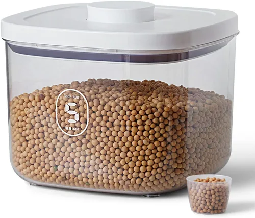 Miniatura 12 de Dispensador de arroz, contenedor de arroz de 10 libras con taza medidora, contenedores de cereales para alimentos, contenedores domésticos