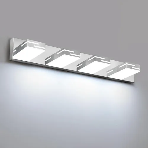 Miniatura 32 de Lámparas LED modernas para tocador de baño, 4 luces, 5CCT, regulables, color negro mate, para accesorios de iluminación de baño sobre espejo