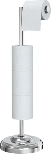 Miniatura 19 de Soporte de papel higiénico, soporte de papel higiénico de níquel cepillado, diseño pivotante y base ponderada estable de acero inoxidable SUS304