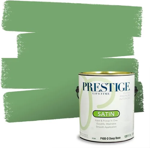 Miniatura 234 de PRESTIGE Pintura exterior e imprimación en uno, aloe, plano, 1 galón