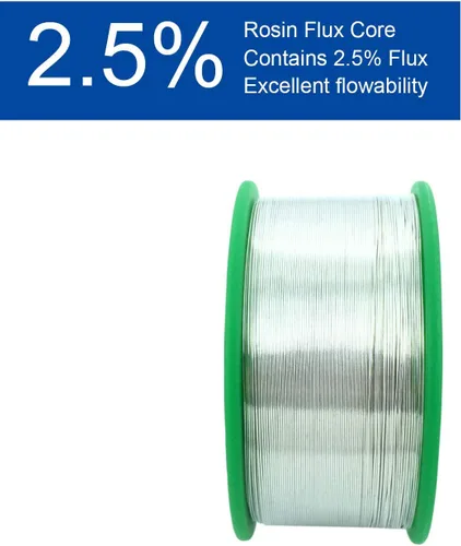 Miniatura 5 de Alambre de soldadura fino 0.012 in sin plomo Núcleo de colofonia 0.01 pulgadas 4 oz 4.06 oz Aleación Alambre de soldadura eléctrica fina de alto