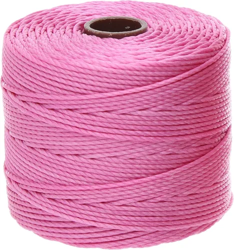 Miniatura 43 de The Beadsmith S-Lon - Cordón de nailon trenzado de 0.020 in para cuerda, color rojo oscuro, TEX210, carrete de 77 yardas
