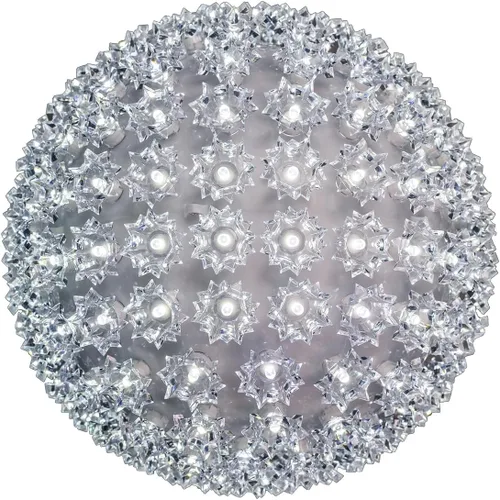 Miniatura 7 de Novelty Lights - Esfera de estrella de luz LED de 6 pulgadas con 50 luces, 100% verdadero parpadeo blanco cálido, bola de ornamento, cable