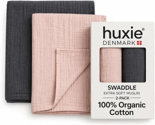 Miniatura 17 de Swaddle - 100% algodón orgánico - Mantas de muselina para recién nacido, 47 x 47 pulgadas (corazones verdes)