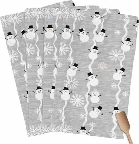 Miniatura 12 de Toallas de cocina rústicas de girasol, papel de periódico retro marrón rústico de microfibra absorbente para platos de cocina, toalla de baño