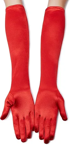 Miniatura 2 de Guantes largos de fiesta de ópera para mujer, guantes de satén de los años 20 y 20, disfraces hasta el codo, vestido de noche nupcial, 22 pulgadas