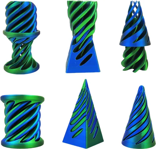 Miniatura 14 de Escultura Imposible Pirámide Pase 3D Impresa, Juguete para Ansiedad de Cono, Imposible Cilindro Alivio de Ansiedad, Imposible Pase Mágico