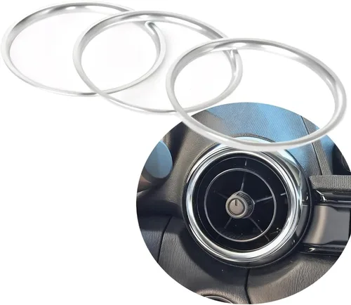Miniatura 8 de Adorno de salida de ventilación de aire acondicionado de coche para Mazda MX-5 MX5 Mazda 2 CX-3 CX3 RF ND Accesorios de coche (Anillo interior rojo)