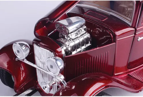 Miniatura 5 de MotorMax American Classics 1932 Ford Coupe 1/24 Escala Diecast Modelo Coche Rojo