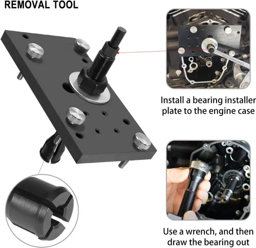 Miniatura 3 de Kit de herramientas instalador de cojinetes de agujas de árbol de levas interior M8 y extractor de extracción apto para Harley Davidson Milwaukee