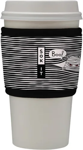 Miniatura 130 de Sok It HotSok Coffee & Tea - Funda de neopreno con aislamiento reutilizable (floral abstracto)