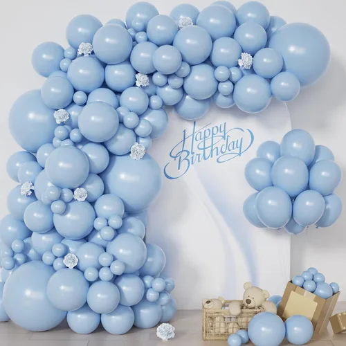 Miniatura 11 de Kit de arco de globos negros, 129 piezas de diferentes tamaños 18, 12, 10, 5 pulgadas, kit de guirnalda de globos negros para graduación, Halloween