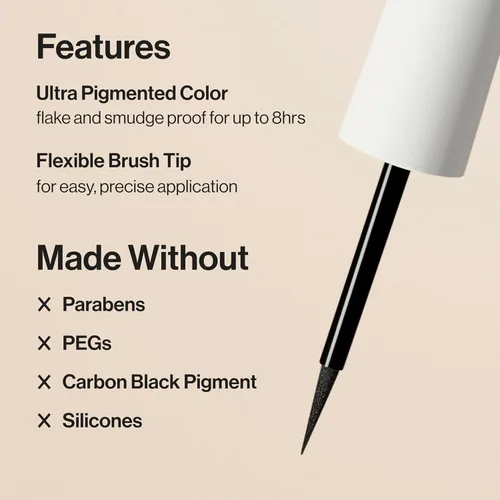Miniatura 7 de Honest Beauty Extreme Length - Máscara voluminizadora limpia + paquete de delineador líquido vegano duradero Verificado por EWG + libre