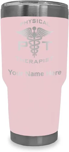 Miniatura 17 de LaserGram PT Physical Therapeut, vaso aislado al vacío de 20 onzas, grabado personalizado incluido (negro)