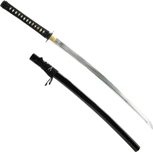 HMS Samurai Katana Sword, Functional, Hand Forged, 1045 Carbon Steel, Heat Tempered, Full Tang, Sharp