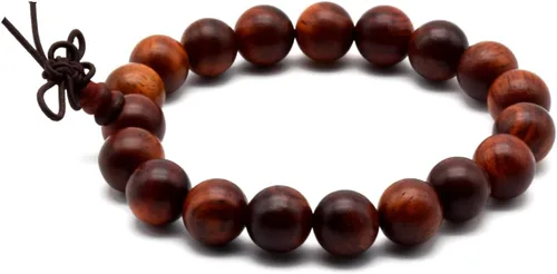 Miniatura 7 de Zen Dear Brazalete y collar de meditación Mala, para cultura budista y oración busita, cuentas de Buddha, unisex, palisandro natural