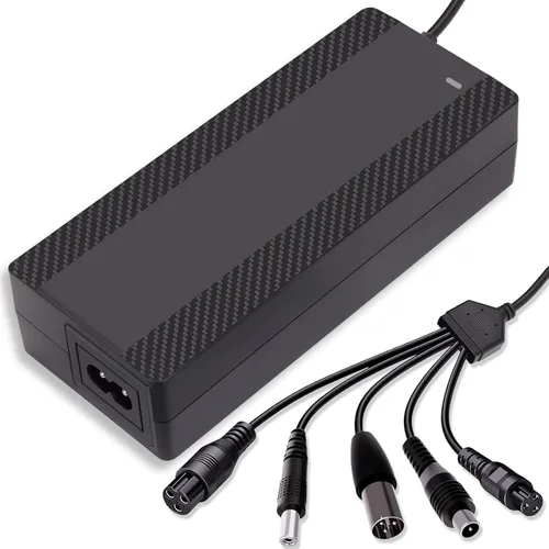 Cargador de batería de litio de 29.4V 2A, cargador inteligente de enchufe universal 5 en 1 para paquetes de baterías de litio de 24 V, 25.2 V, 25.6